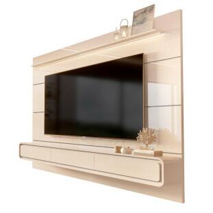 Home Painel Suspenso 218cm Para TV 85¨ Gavetas LED Boaz 2.2 EDN Off White