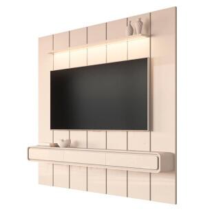 Home Painel Suspenso 220cm Para TV 85¨ Gavetas LED Liv 2.2 EDN Off White