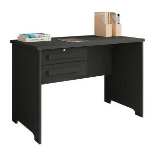 Escrivaninha Escritório Quarto 114cm 2 Gavetas Alemanha RV Móveis Preto