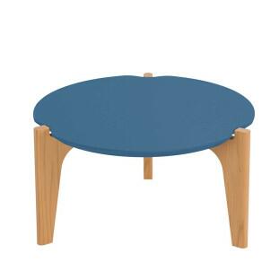 Mesa de Centro MDF Usinado Florida 55cm Lukaliam Azul Lord/Freijo
