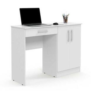 Escrivaninha Com Organizador 2 Portas 120cm Space Patrimar Branco