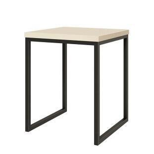 Mesa Lateral Para Sala 40x40 Iron EAX Móveis Off White