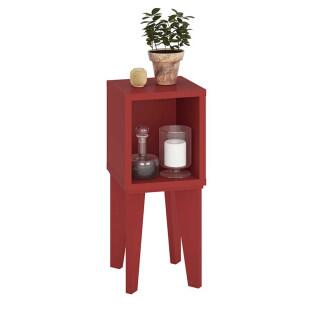 Mesa de Canto Retrô Tubi RV Móveis Vermelho