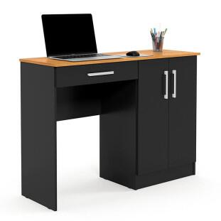 Escrivaninha Com Organizador 2 Portas 120cm Space Patrimar Preto/Cinamomo