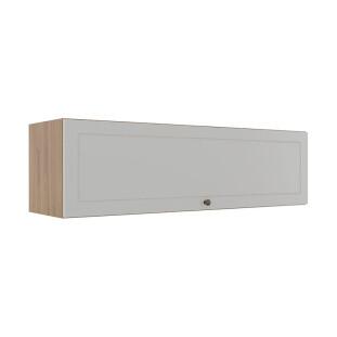 Módulo Armário Aéreo 120cm 1 Porta Basculante 100% MDF Cozinha Provence Robel Hanover/Branco Matte