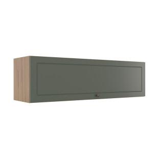 Módulo Armário Aéreo 120cm 1 Porta Basculante 100% MDF Cozinha Provence Robel Hanover/Salvia Matte
