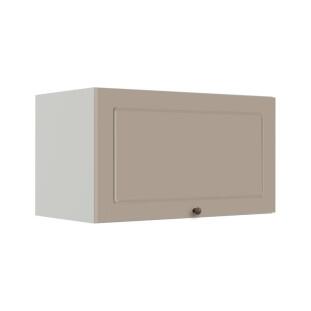 Módulo Armário Aéreo 60cm 1 Porta Basculante 100% MDF Cozinha Provence Robel Branco/Fendi Matte