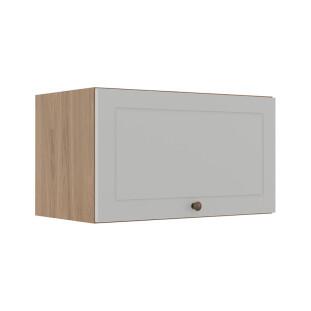 Módulo Armário Aéreo 60cm 1 Porta Basculante 100% MDF Cozinha Provence Robel Hanover/Branco Matte