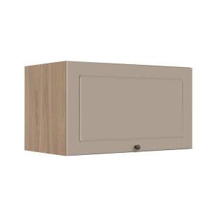 Módulo Armário Aéreo 60cm 1 Porta Basculante 100% MDF Cozinha Provence Robel Hanover/Fendi Matte
