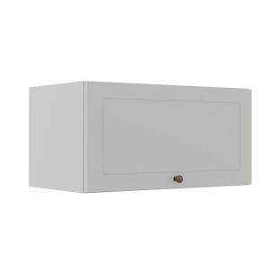 Módulo Armário Aéreo 70cm 1 Porta Basculante 100% MDF Cozinha Provence Robel Branco/Branco Matte
