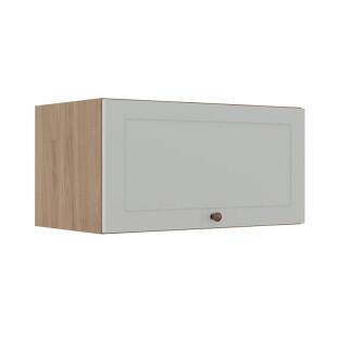 Módulo Armário Aéreo 70cm 1 Porta Basculante 100% MDF Cozinha Provence Robel Hanover/Branco Matte
