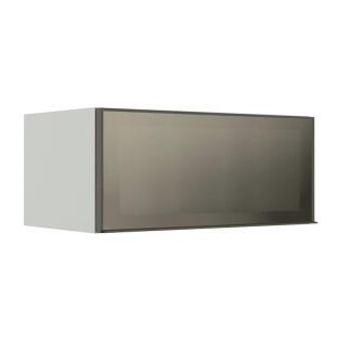 Módulo Armário Aéreo 80cm 1 Porta Basculante Vidro Reflecta Cozinha Modulada Robel Branco