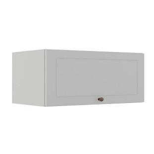 Módulo Armário Aéreo 80cm 1 Porta Basculante 100% MDF Cozinha Provence Robel Branco/Branco Matte