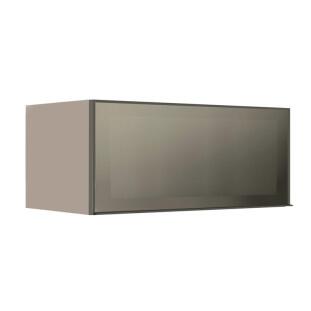 Módulo Armário Aéreo 80cm 1 Porta Basculante Vidro Reflecta Cozinha Modulada Robel Fendi