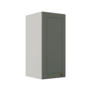 Módulo Armário Aéreo 68x30x34cm 1 Porta 100% MDF Cozinha Modulada Provence Robel Branco/Sálvia Matte