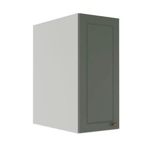 Módulo Armário Aéreo 68x30x56cm 1 Porta 100% MDF Cozinha Modulada Provence Robel Branco/Sálvia Matte