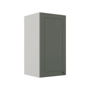 Módulo Armário Aéreo 68x35x34cm 1 Porta 100% MDF Cozinha Modulada Provence Robel Branco/Salvia Matte
