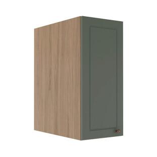 Módulo Armário Aéreo 68x35x56cm 1 Porta 100% MDF Cozinha Modulada Provence Robel Hanover/Sálvia Matte