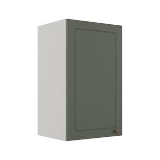 Módulo Armário Aéreo 68x40x34cm 1 Porta 100% MDF Cozinha Modulada Provence Robel Branco/Salvia Matte
