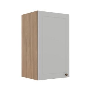 Módulo Armário Aéreo 68x40x34cm 1 Porta 100% MDF Cozinha Modulada Provence Robel Hanover/Branco Matte