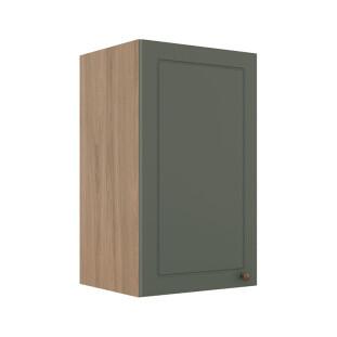 Módulo Armário Aéreo 68x40x34cm 1 Porta 100% MDF Cozinha Modulada Provence Robel Hanover/Salvia Matte