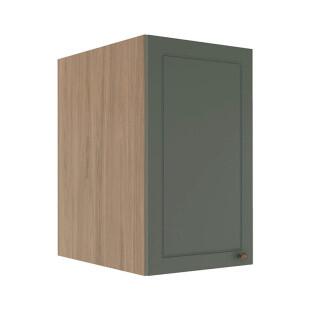 Módulo Armário Aéreo 68x40x56cm 1 Porta 100% MDF Cozinha Modulada Provence Robel Hanover/Sálvia Matte