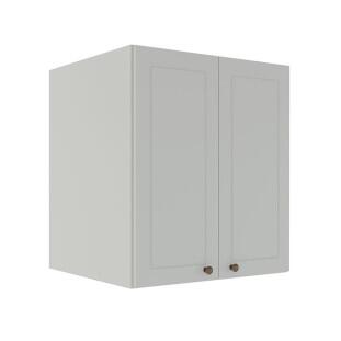Módulo Armário Aéreo 68x60x56cm 2 Portas 100% MDF Cozinha Provence Robel Branco/Branco Matte