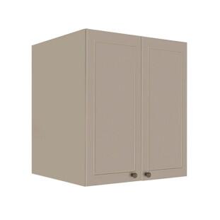 Módulo Armário Aéreo 68x60x56cm 2 Portas 100% MDF Cozinha Provence Robel Fendi/Fendi Matte