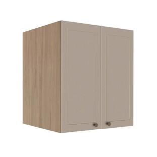 Módulo Armário Aéreo 68x60x56cm 2 Portas 100% MDF Cozinha Provence Robel Hanover/Fendi Matte