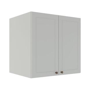Módulo Armário Aéreo 68x70x56cm 2 Portas 100% MDF Cozinha Provence Robel Branco/Branco Matte