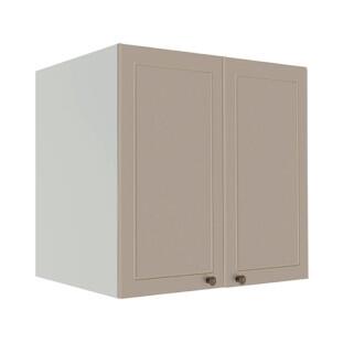 Módulo Armário Aéreo 68x70x56cm 2 Portas 100% MDF Cozinha Provence Robel Branco/Fendi Matte