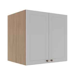 Módulo Armário Aéreo 68x70x56cm 2 Portas 100% MDF Cozinha Provence Robel Hanover/Branco Matte