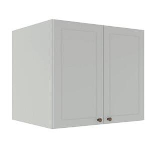 Módulo Armário Aéreo 68x80x56cm 2 Portas 100% MDF Cozinha Provence Robel Branco/Branco Matte