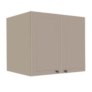Módulo Armário Aéreo 68x80x56cm 2 Portas 100% MDF Cozinha Provence Robel Fendi/Fendi Matte