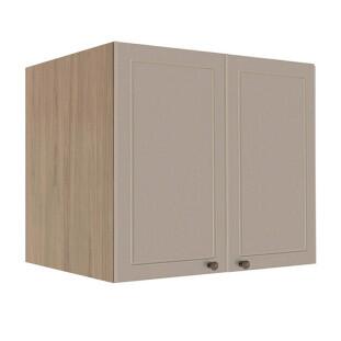 Módulo Armário Aéreo 68x80x56cm 2 Portas 100% MDF Cozinha Provence Robel Hanover/Fendi Matte