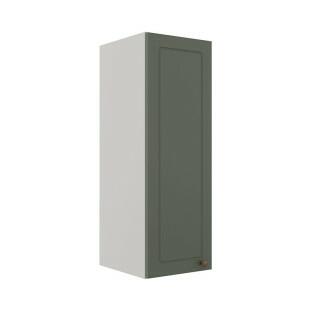 Módulo Armário Aéreo 88x30x34cm 1 Porta 100% MDF Cozinha Provence Robel Branco/Salvia Matte