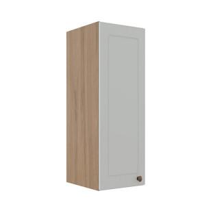 Módulo Armário Aéreo 88x30x34cm 1 Porta 100% MDF Cozinha Provence Robel Hanover/Branco Matte