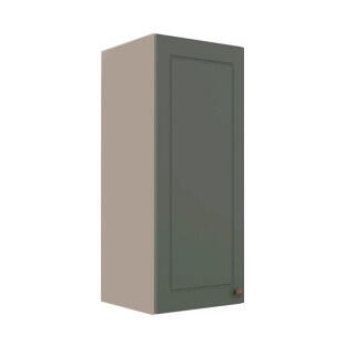 Módulo Armário Aéreo 88x35x34cm 1 Porta 100% MDF Cozinha Provence Robel Fendi/Salvia Matte