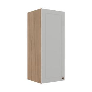 Módulo Armário Aéreo 88x35x34cm 1 Porta 100% MDF Cozinha Provence Robel Hanover/Branco Matte