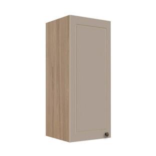 Módulo Armário Aéreo 88x35x34cm 1 Porta 100% MDF Cozinha Provence Robel Hanover/Fendi Matte