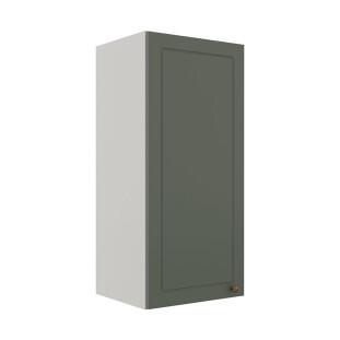 Módulo Armário Aéreo 88x40x34cm 1 Porta 100% MDF Cozinha Provence Robel Branco/Salvia Matte