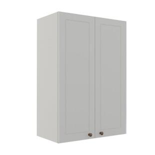 Módulo Armário Aéreo 88x60x34cm 2 Portas 100% MDF Cozinha Provence Robel Branco/Branco Matte
