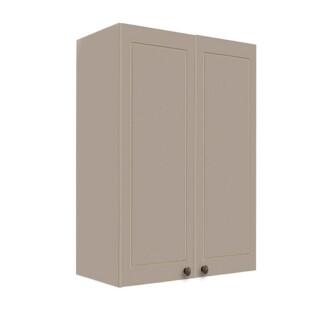 Módulo Armário Aéreo 88x60x34cm 2 Portas 100% MDF Cozinha Provence Robel Fendi/Fendi Matte
