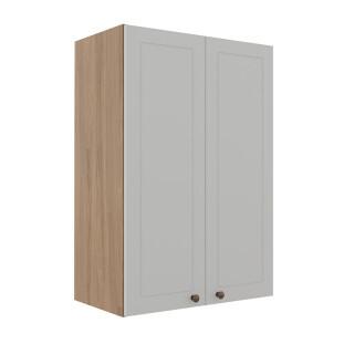 Módulo Armário Aéreo 88x60x34cm 2 Portas 100% MDF Cozinha Provence Robel Hanover/Branco Matte