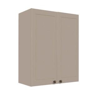 Módulo Armário Aéreo 88x70x34cm 2 Portas 100% MDF Cozinha Provence Robel Fendi/Fendi Matte