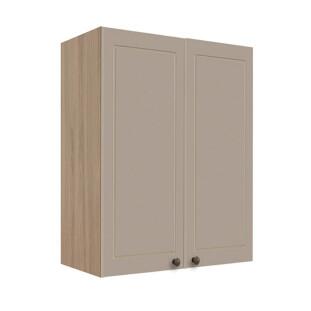 Módulo Armário Aéreo 88x70x34cm 2 Portas 100% MDF Cozinha Provence Robel Hanover/Fendi Matte