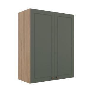 Módulo Armário Aéreo 88x70x34cm 2 Portas 100% MDF Cozinha Provence Robel Hanover/Salvia Matte