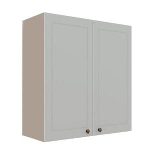 Módulo Armário Aéreo 88x80x34cm 2 Portas 100% MDF Cozinha Provence Robel Fendi/Branco Matte