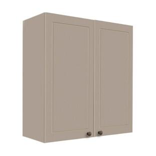 Módulo Armário Aéreo 88x80x34cm 2 Portas 100% MDF Cozinha Provence Robel Fendi/Fendi Matte