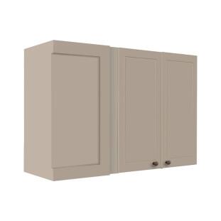 Módulo Armário Aéreo Canto Reto 68x100x34cm 100% MDF Cozinha Provence Robel Fendi/Fendi Matte